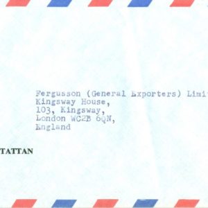 1976 National Day 80f Cover with Surtax to England