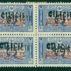 1919 Ottoman 50pa surch DOUBLE hs