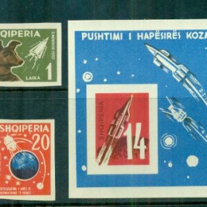 1962 Albania Cosmic Flights Imperf set **