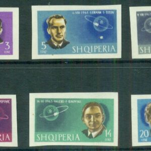 1963 Albania Soviet Cosmonauts Imperf set **