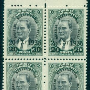1936 Turkey Remilitarization Dardanelles 20k Error