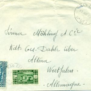 1937 Lebanon Cover Kab Elias to Germany