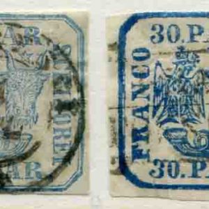 1864 Romania Typo 30p Used