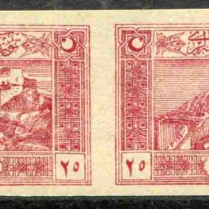 1922 Turkey 25k Adana Castle NHM Imperf Pair