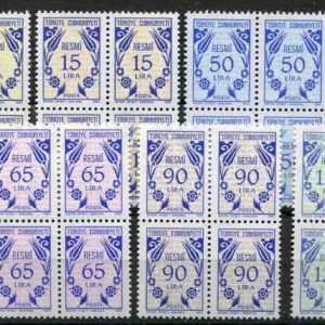 1983 Turkey Official NHM block of 4 set