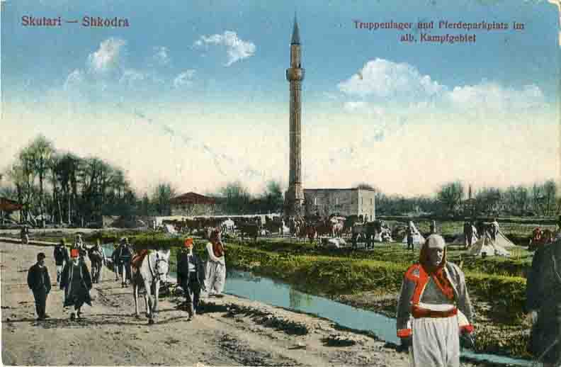 1918 Albania SHKODER Postcard to Austria
