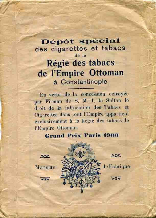 Ottoman Turkish Tobacco Advertisement