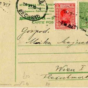 1926 Yugoslavia Postal Card to Austria