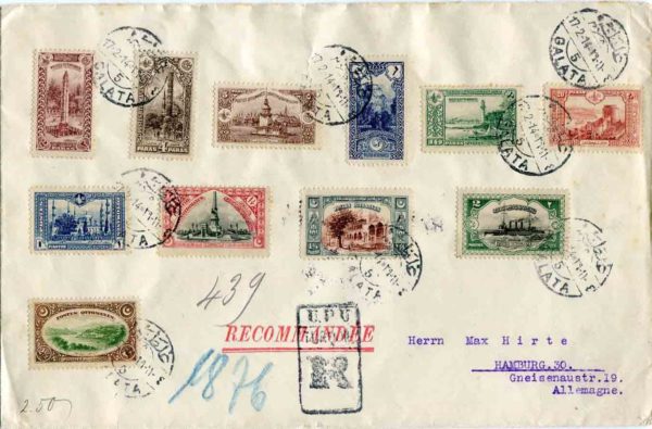 1914 Turkey Multifranked Pictorial Cover