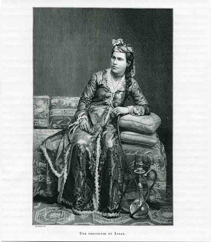1880 Lebanon Princess Gravure by Gusman
