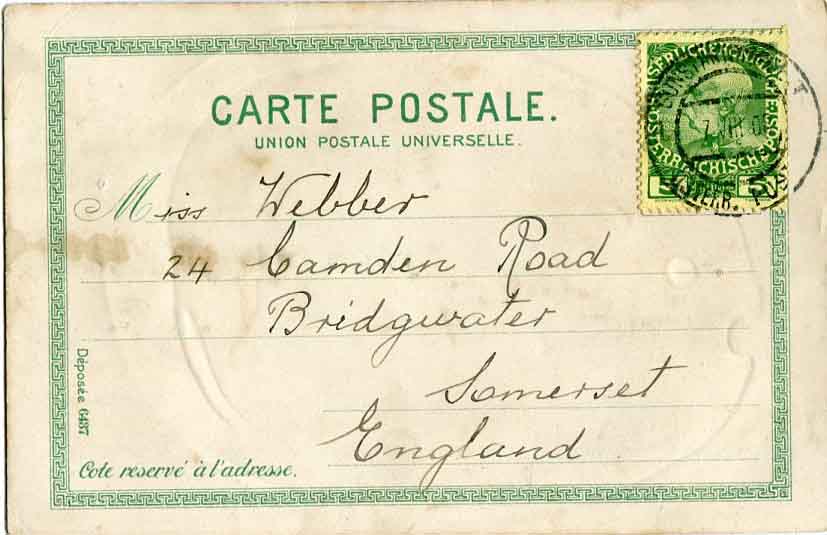 1908 Austria Levant Turkey Dervishes Postcard - Image 2