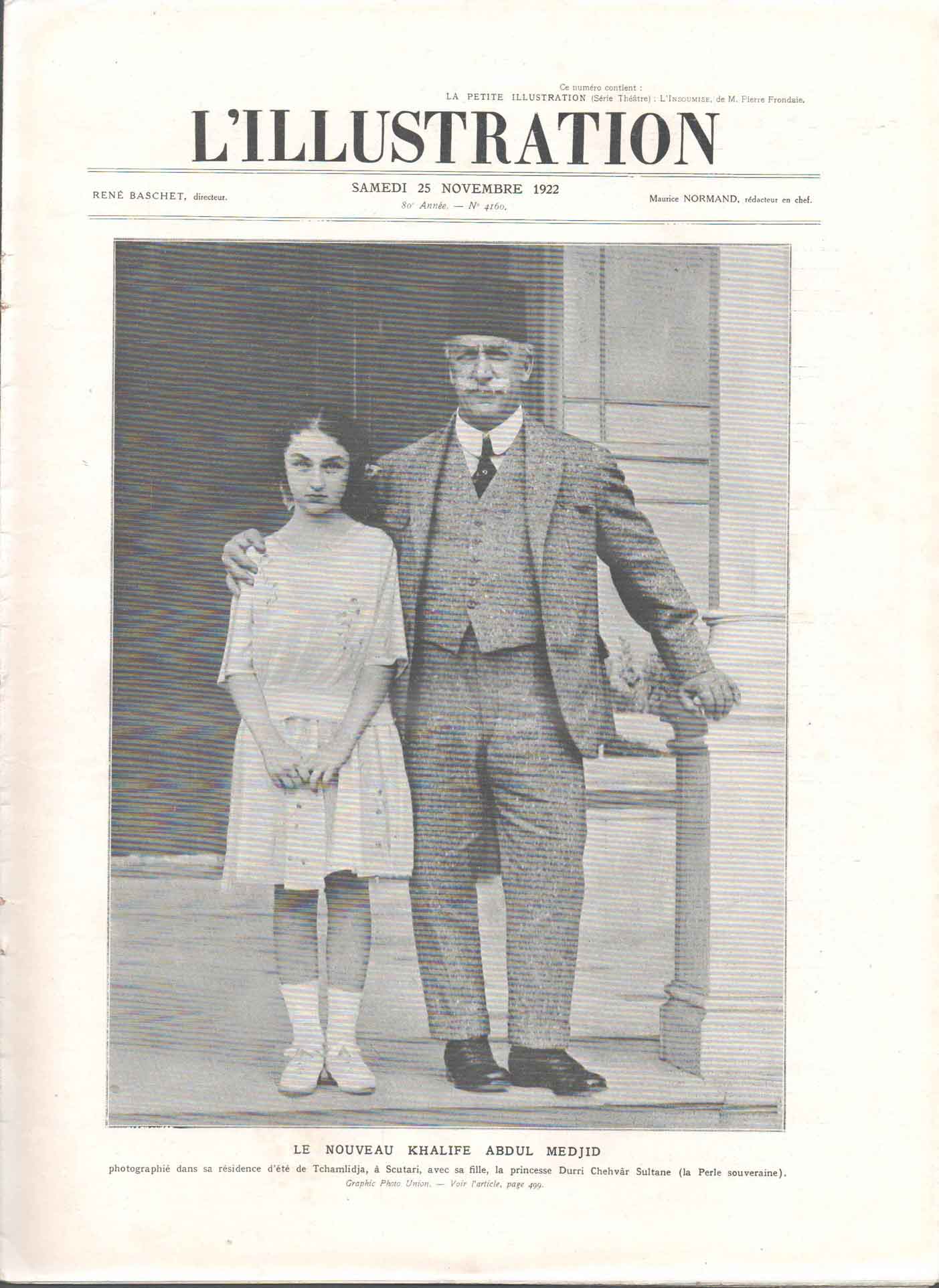 1922 Turkey Caliph Abdulmecit Lausanne Conference