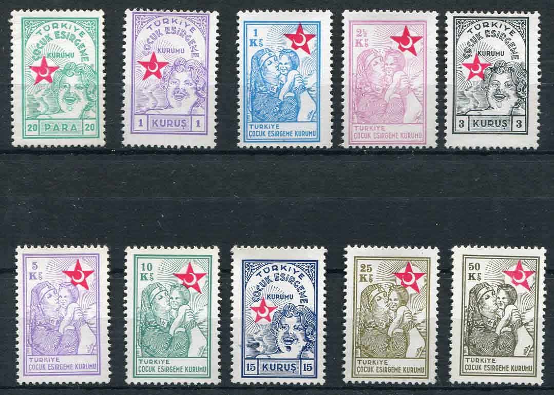 1940 Turkey Children Welfare NHM set of 10