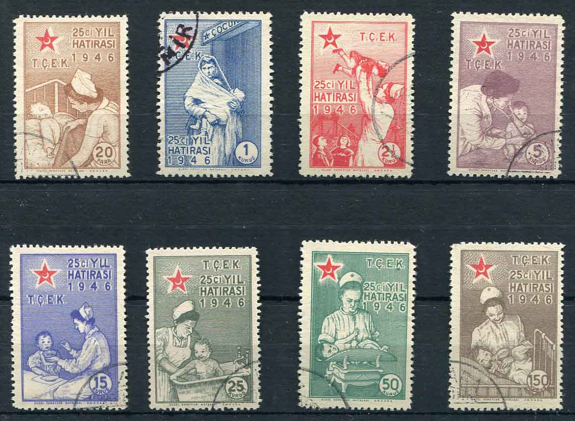 1946 Turkey Children Welfare 25th Anniv Used set