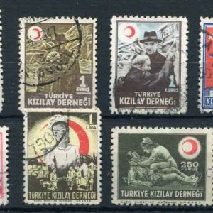 1946 Turkey Red Crescent Used set of 8
