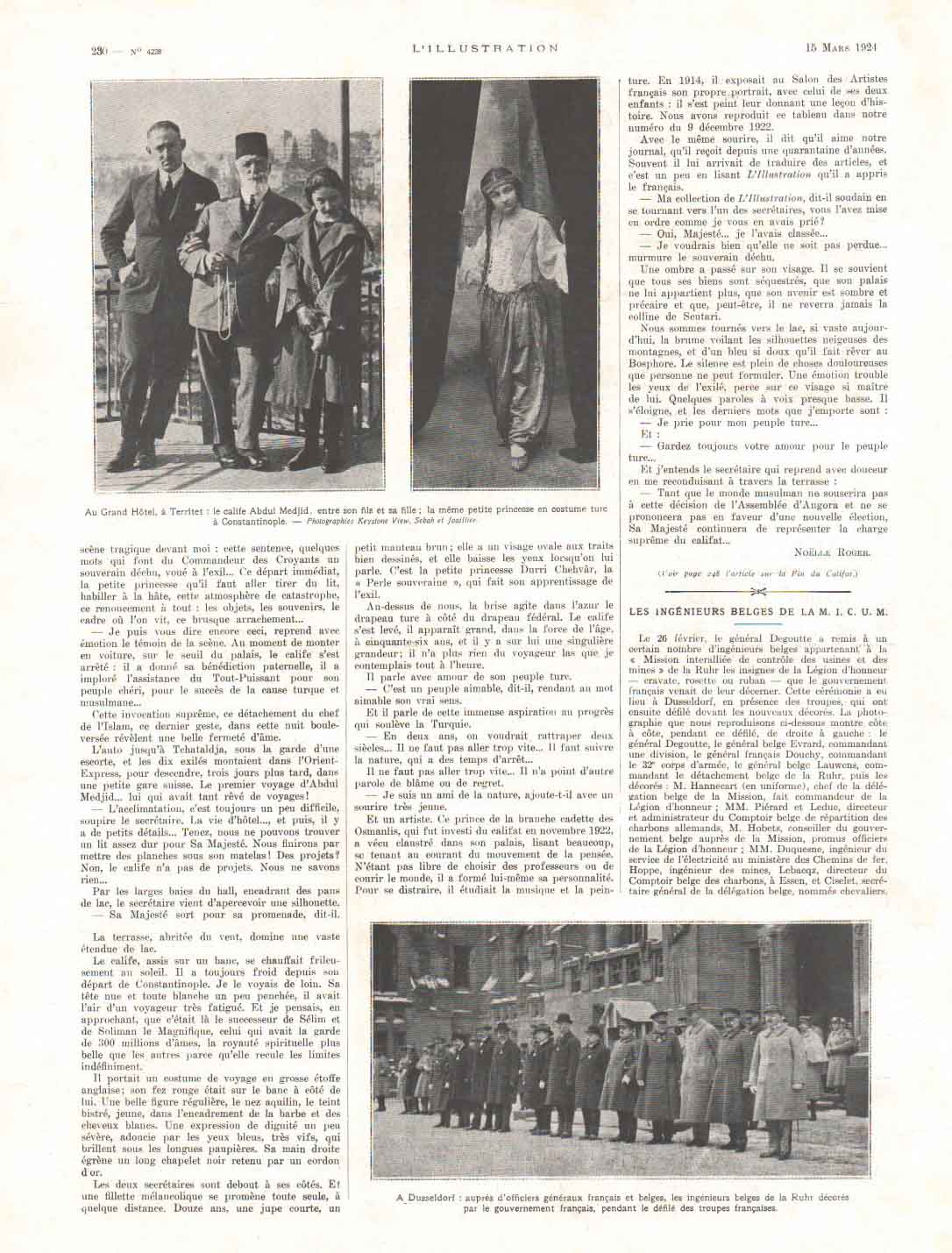 1924 Turkey Caliph Addulmecit in Exile - Image 2