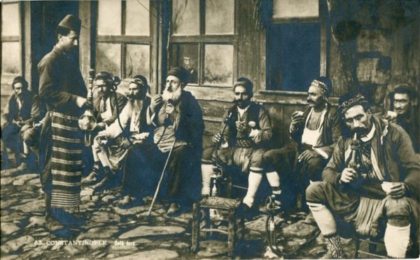 1917 Ottoman Turkish Coffee House Postcard
