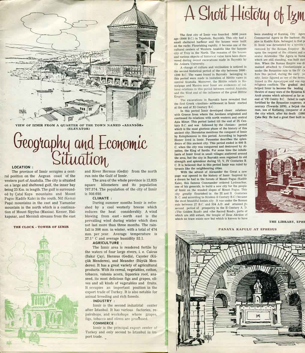 1952 Turkey IZMIR Tourist Guide - Image 2