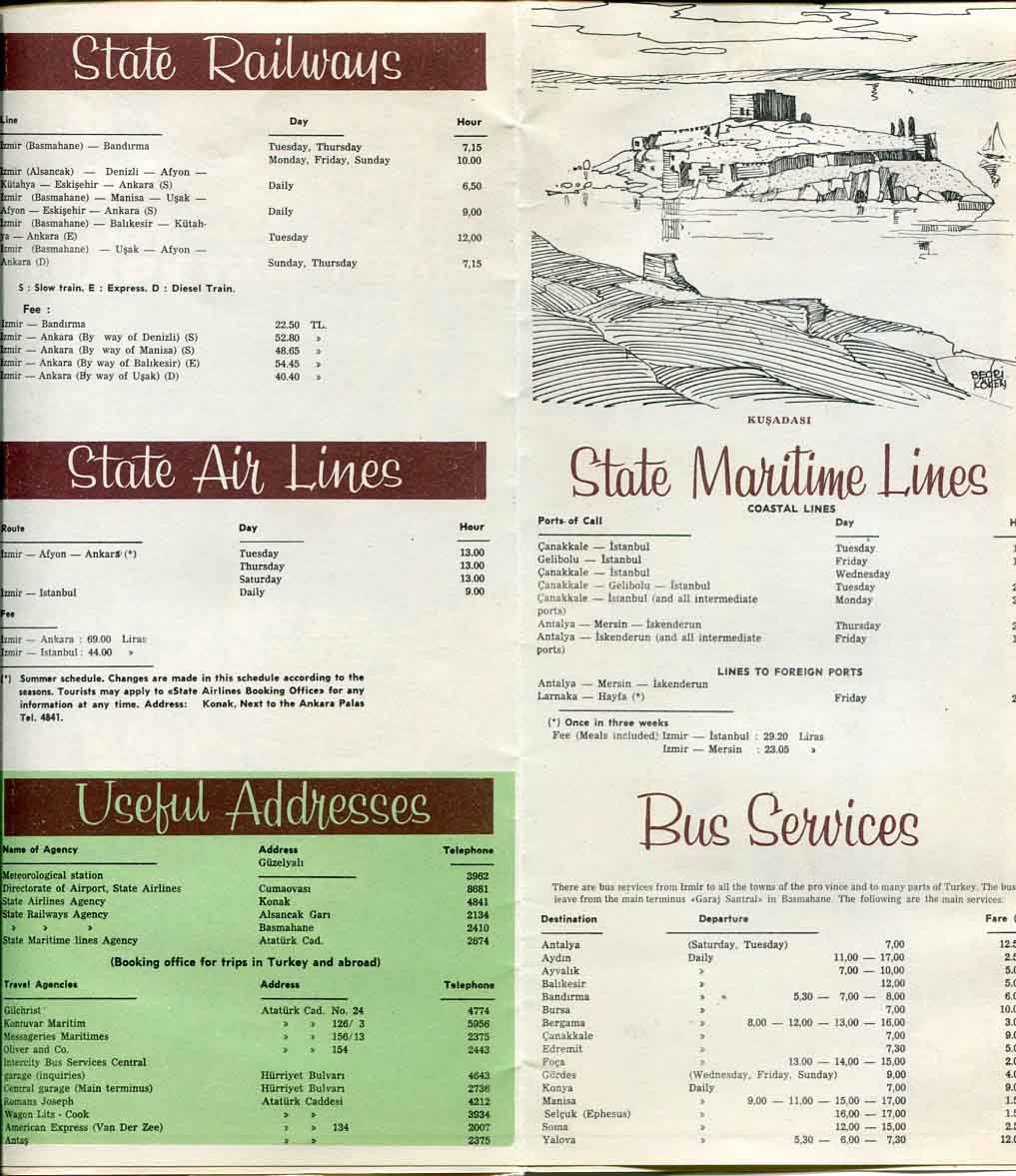 1952 Turkey IZMIR Tourist Guide - Image 3