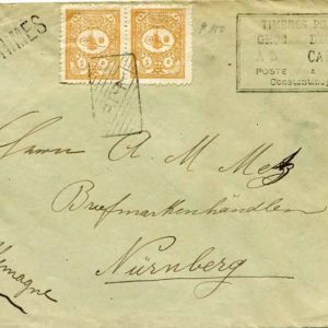 1901 Turkey Stamp Dealer Imprime Cover