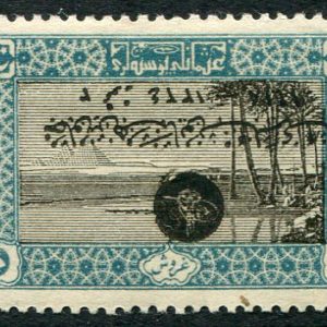 1919 Turkey Sultan Accession 5pi OPT INVERTED
