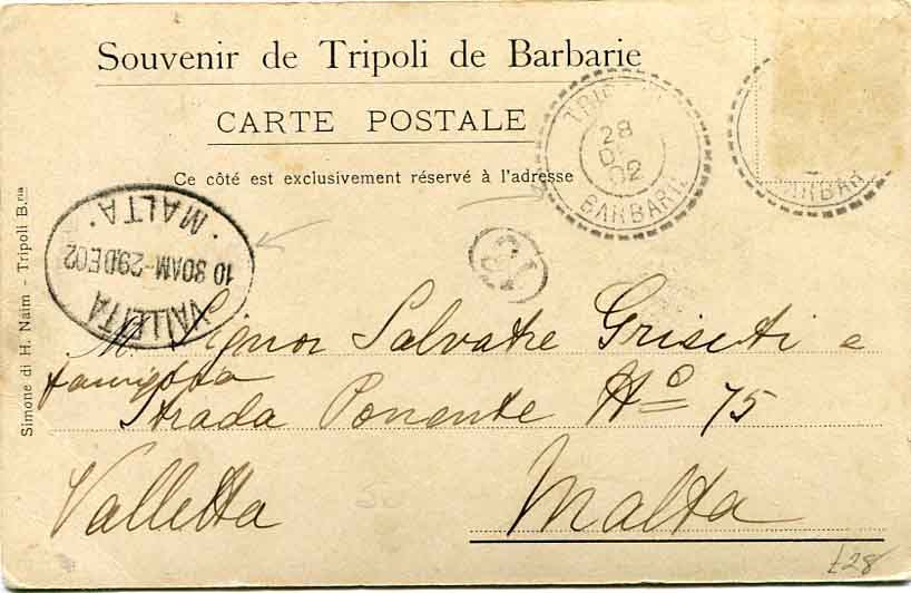 1902 French Levant Libya Tripoli Photocard - Image 2