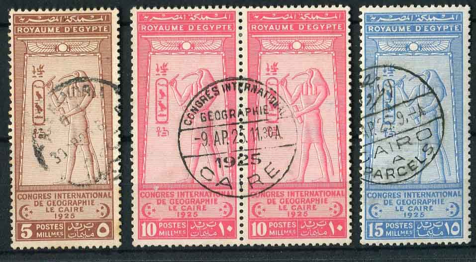 1925 Egypt Geographical Congress Used set