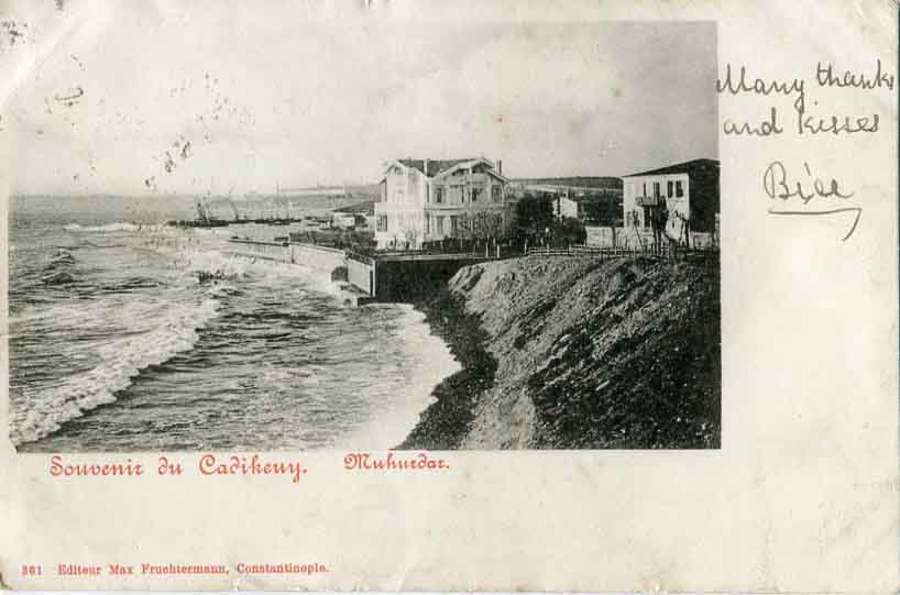 1903 Austrian Levant Muhurdar Kadikoy postcard to England