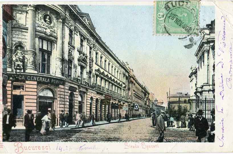 1908 Romania Bucharest Sirada Lipscani to Paris