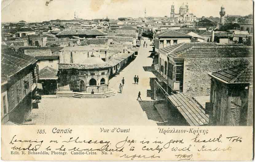 1906 Greece Candie Postcard to Egypt