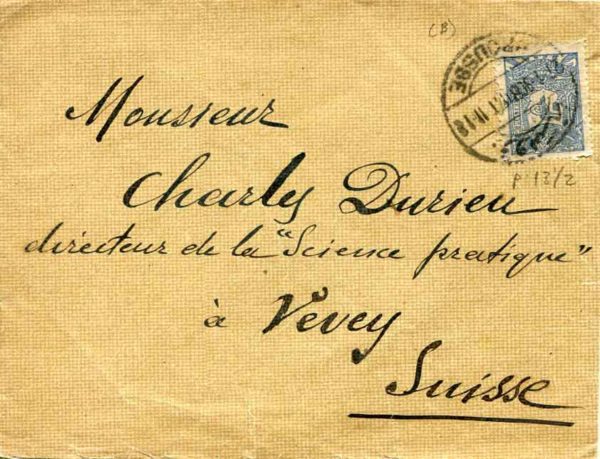 1908 Turkey BURSA Cover to Switzerland