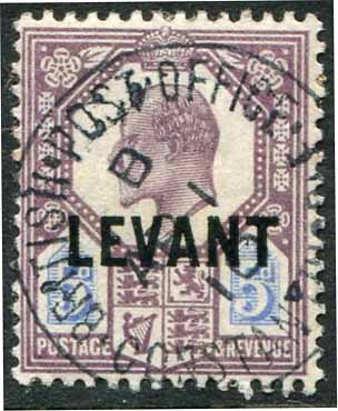 1905 British LEVANT opt KEVII 5d Constantinople