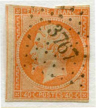 1853-60 French Levant 40c Napoleon 3767 GALLIPOLI Turkey