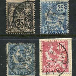 1898 French Levant PORT SAID Egypt cancels