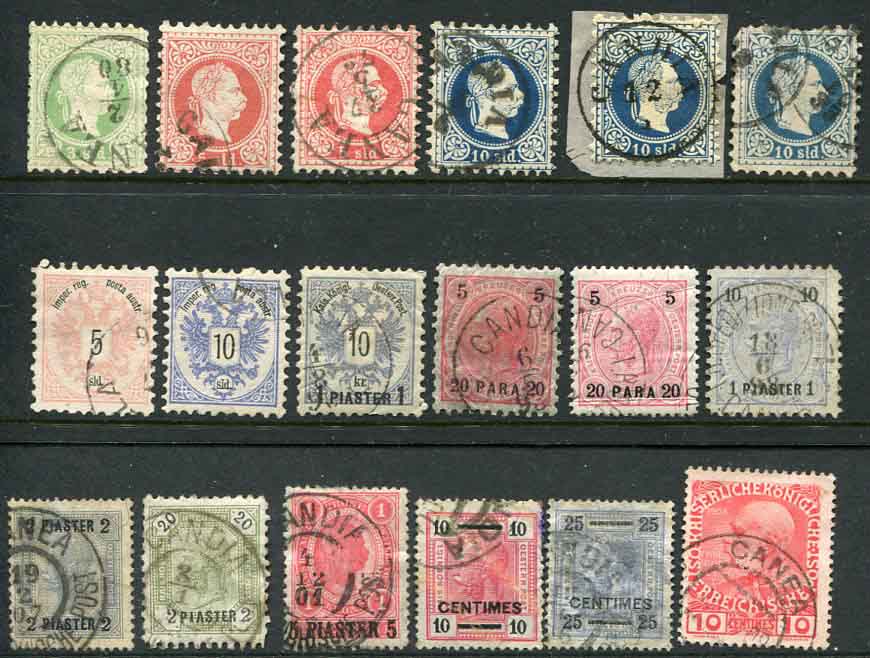 1867 Austria Levant CANEA CANDIA Crete Greece