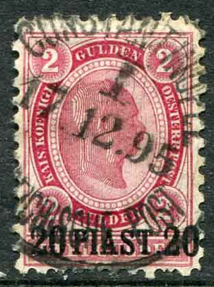 1892 Austria Levant 20pi on 2g CONSTANTINOPEL Turkey