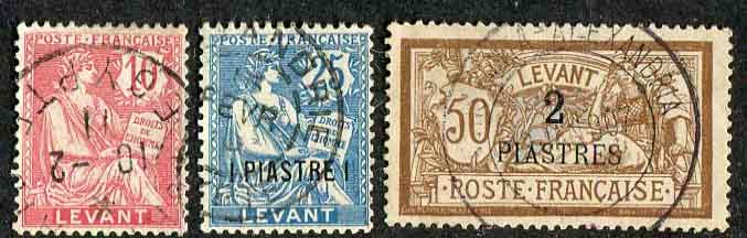 1907 French Levant Alexandria Used selection