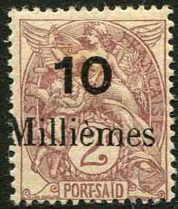 1921 Egypt Port Said 10m on 2c MLH