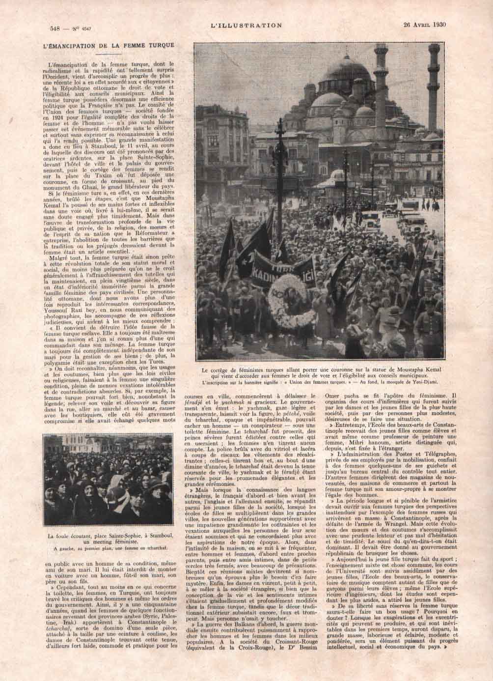 1930 Turkey Feminist Manifesto Istanbul - Image 2