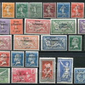 1924-25 Syria Surcharged Set 28 *