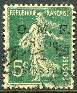 1920 Syria Aleppo Vilayet 1pi on 5c Used