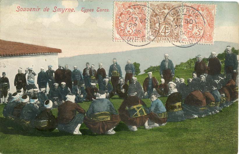 198 French Levant Smyrna Postcard to England