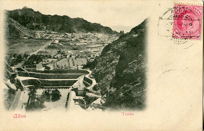 1908 Aden Tanks 1a KEVII Postcard