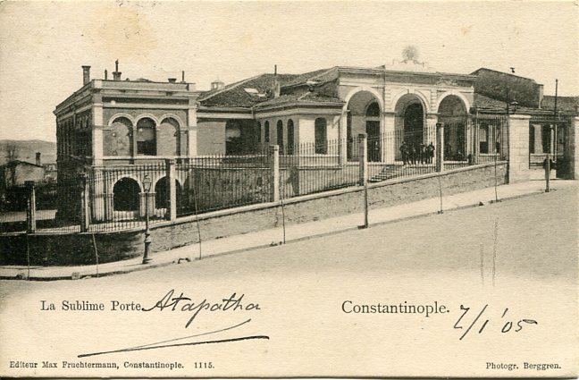 1905 Turkey Sublime Porte PPC used in Netherlands