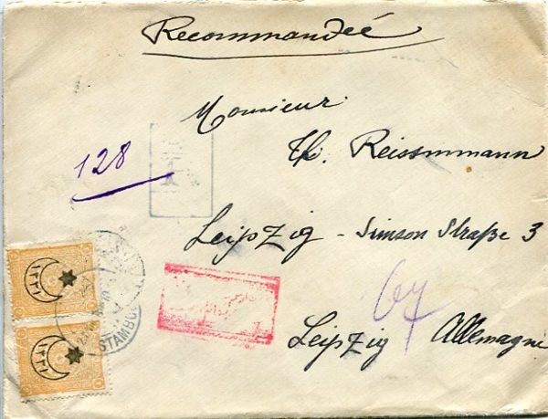 1916 Turkey Registered AR Censored Cover