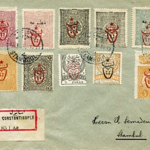 1917 Registered PTT opt Philatelic Cover