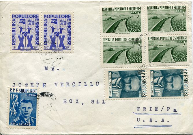 1962 Albania Cover to USA