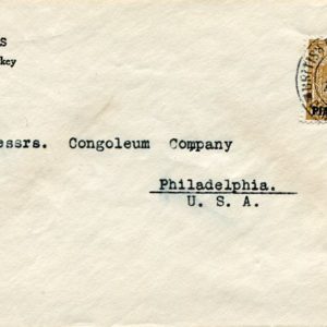 1922 British Levant Commercial Cover to USA