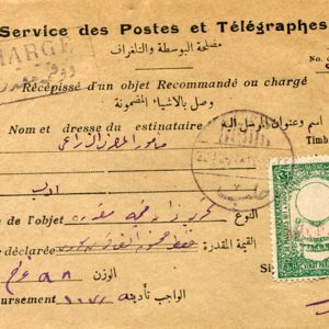 1925 Syria ADPO on 20pa Ottoman Fiscal