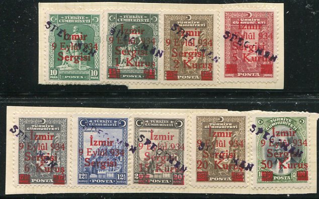 1934 Turkey Izmir Fair SPECIMEN Set